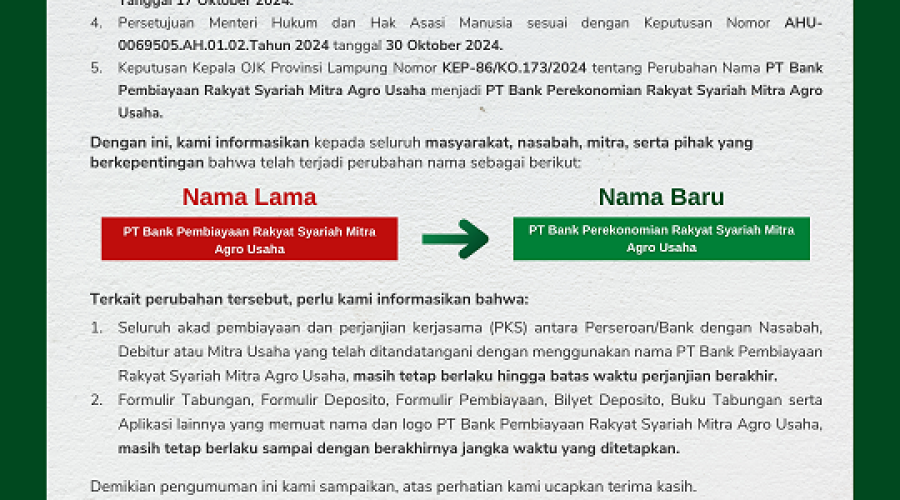 PERUBAHAN NAMA