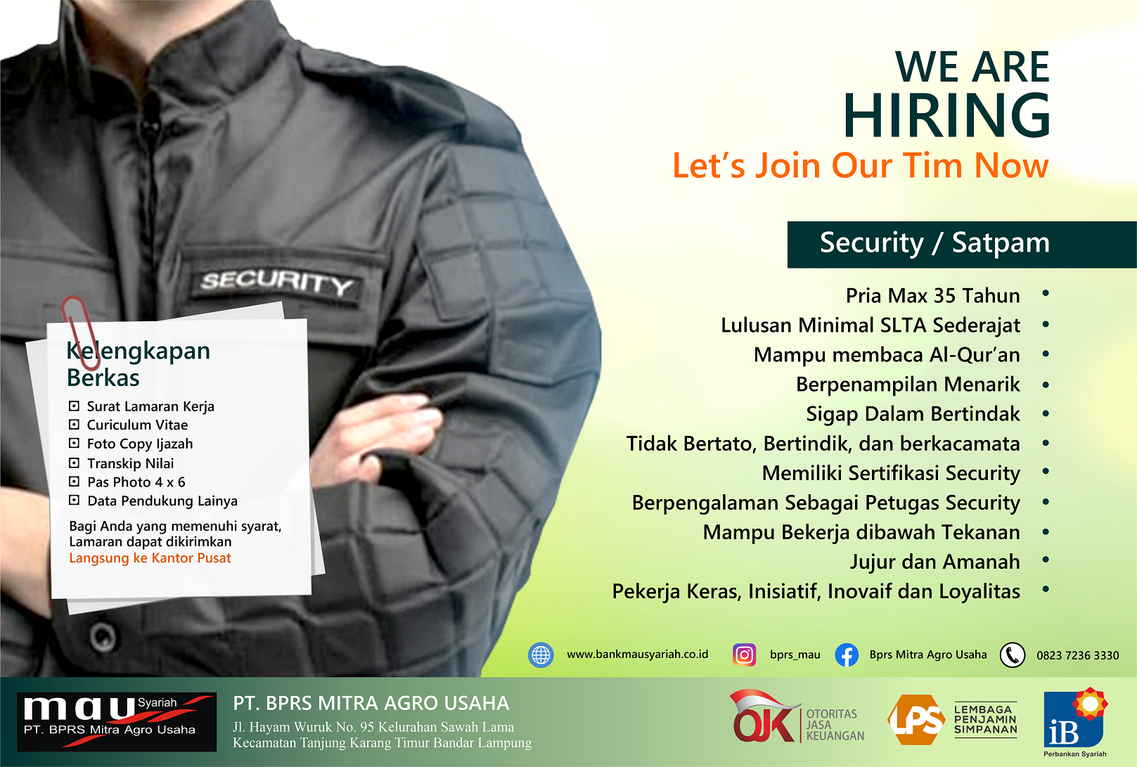 Lowongan Pekerjaan Security